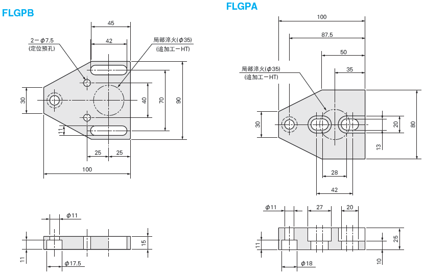 flof顶料器用 限位块板