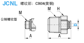简易气动接头外螺纹接头