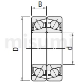 角接触轴承尺寸图