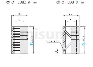 模架用滑动导柱组件（中精度） -压入型-导套