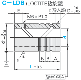 模架用滑动导套（中精度） -LOCTITE粘接型--尺寸图
