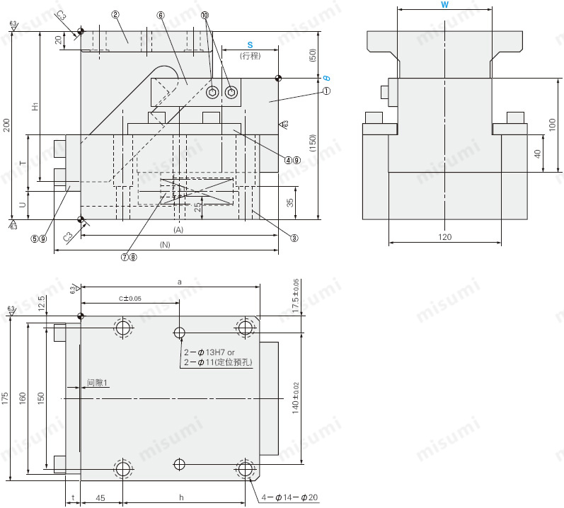 斜楔组件 MEDC100(θ=00)\/MEDCA100(θ