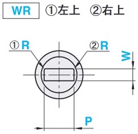 带R扁推杆 -SKH51/肩部厚度4mm/P･W公差0_-0.01/自由指定-:相关图像