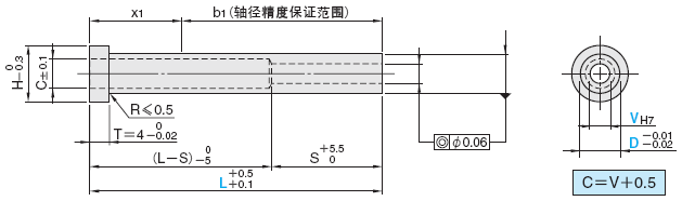 直推管 -SKD61+氮化/同轴度◎0.06/肩部厚度4mm/标准规格-:相关图像