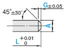超精密级无锥度一阶型芯（无拔模斜度型芯） -轴径（P)0.001mm指定-:相关图像