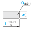 精密级无锥度一阶型芯 -轴径(D)固定/轴径公差0_-0.005/A公差0_-0.005-:相关图像