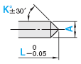 精密级无锥度一阶型芯 -轴径(P)0.005mm指定/轴径公差0_-0.005/A公差0_-0.005-:相关图像