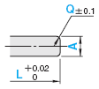 无锥度一阶型芯 -轴径(D)固定/轴径公差0_-0.005/A公差0_-0.01-:相关图像