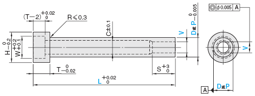 直型芯套 -同轴度◎0.01/单边壁厚≥0.55mm/S尺寸固定-:相关图像