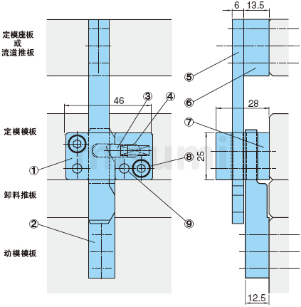 插销式锁模器组件 -插销式锁模器组件 -钩销锁紧