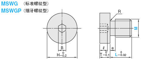 定位螺栓 -标准螺纹型/细牙螺纹型-:相关图像