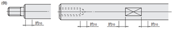 米思米高精密导向轴一端内螺纹带扳手槽型带通孔型选型目录