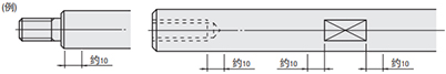 米思米高精密直杆型导向轴一端台阶内螺纹型选型目录