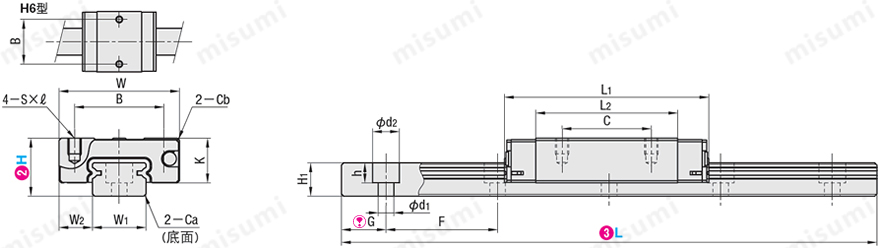 米思米微型直线导轨滑台尺寸图