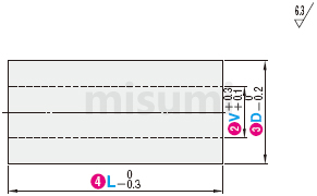 米思米树脂轴环标准型的尺寸图RESIN COLLARS STANDARD TYPE