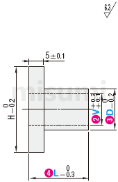 米思米树脂垫圈台阶型的尺寸图RESIN WASHERS CONVEX TYPE