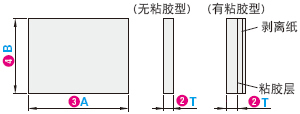 米思米硅橡胶垫A・B尺寸指定型（标准型）