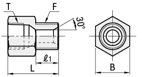 液压水压用接头  直管型  PT内螺纹·PF外螺纹:相关图像