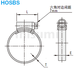 软管箍　标准型-尺寸图