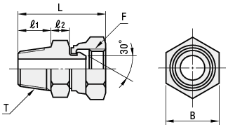 液压水压用接头  直管型PT外螺纹·PF内螺纹:相关图像