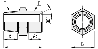 液压水压用接头  直管型  PT·PF双外螺纹:相关图像