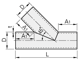 铝管道软管用配管零件 异径Y型:相关图像