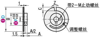 光电传感器用凸轮　铝合金·角度调整型:相关图像