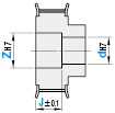 米思米同步带轮轴孔Y两端台阶孔规格timing pulley
