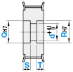 米思米同步带轮轴孔Y两端台阶孔规格timing pulley