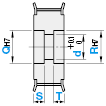 米思米同步带轮轴孔Y两端台阶孔规格