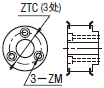 米思米同步带轮侧面沉孔ZTC追加工 可追加3个沉孔