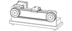 传送用皮带，用于传送对象不旋转，定位精度高的反复运动