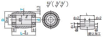 米思米聚氨酯滚轮厚度选择型带轴承型圆弧型的详细规格说明