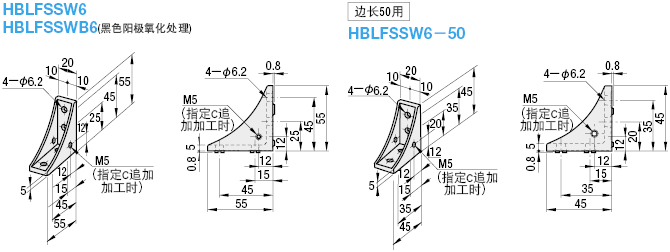 6系列用  槽型反转支架  1列槽用  4孔:相关图像