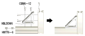 6系列用　厚型支架　2列槽用　8孔/三角形支架　2列槽用:相关图像