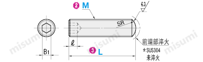 misumi米思米调整螺丝调节螺丝M3到M20尺寸规格图