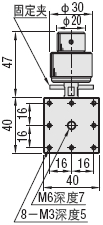 米思米滑台XLARGE系列粗微调旋钮左型示意图