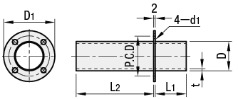 铝管道软管用配管零件　面板安装型:相关图像