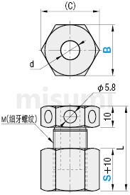 misumi SJKB米思米螺旋起重器尺寸规格图