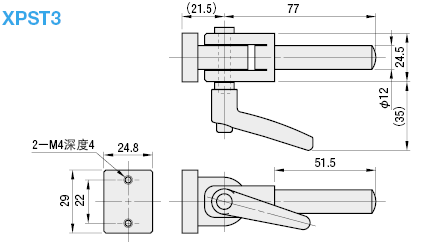 燕尾槽型滑台附件  滑台用导向轴:相关图像