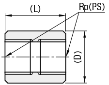 低压用拧入型接头  同径  管套型（PS螺纹）:相关图像