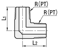 低压用拧入型接头　黄铜　同径  外螺纹弯管:相关图像