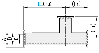 两端焊接真空管　NW法兰×三通:相关图像