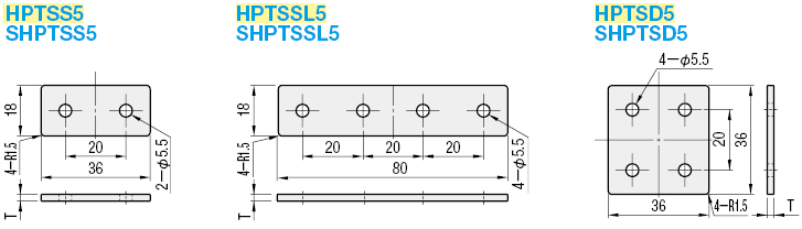 HFS5系列用　钣金板　方型:相关图像