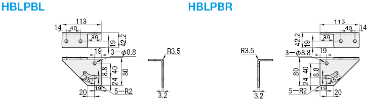 HFS8系列用  自由指定型角材钣金支架:相关图像