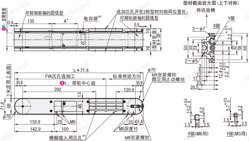米思米6W皮带输送机 conveyor
