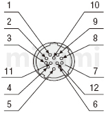 米思米自动滑台连接器针排列示意图