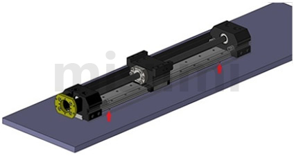 LS12单轴驱动器 actuator对主体进行定位时，由导轨侧面的定位销或通过台阶加工来实现
