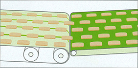 平皮带在搬送、搬运、食品行业的使用范例 