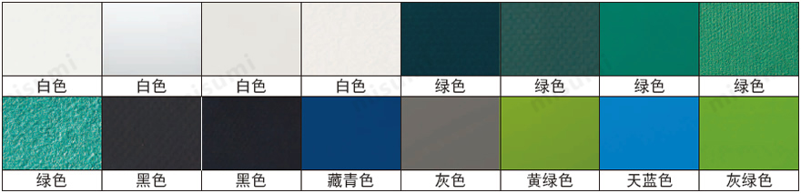 MISUMI FLATBELT 平皮带搬送带的颜色规格大全